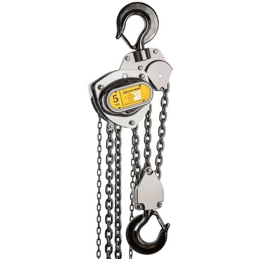 DELTA INOX Handkettingtakel roestvrijstaal met roestvrijstale last- en handketting - 5 ton